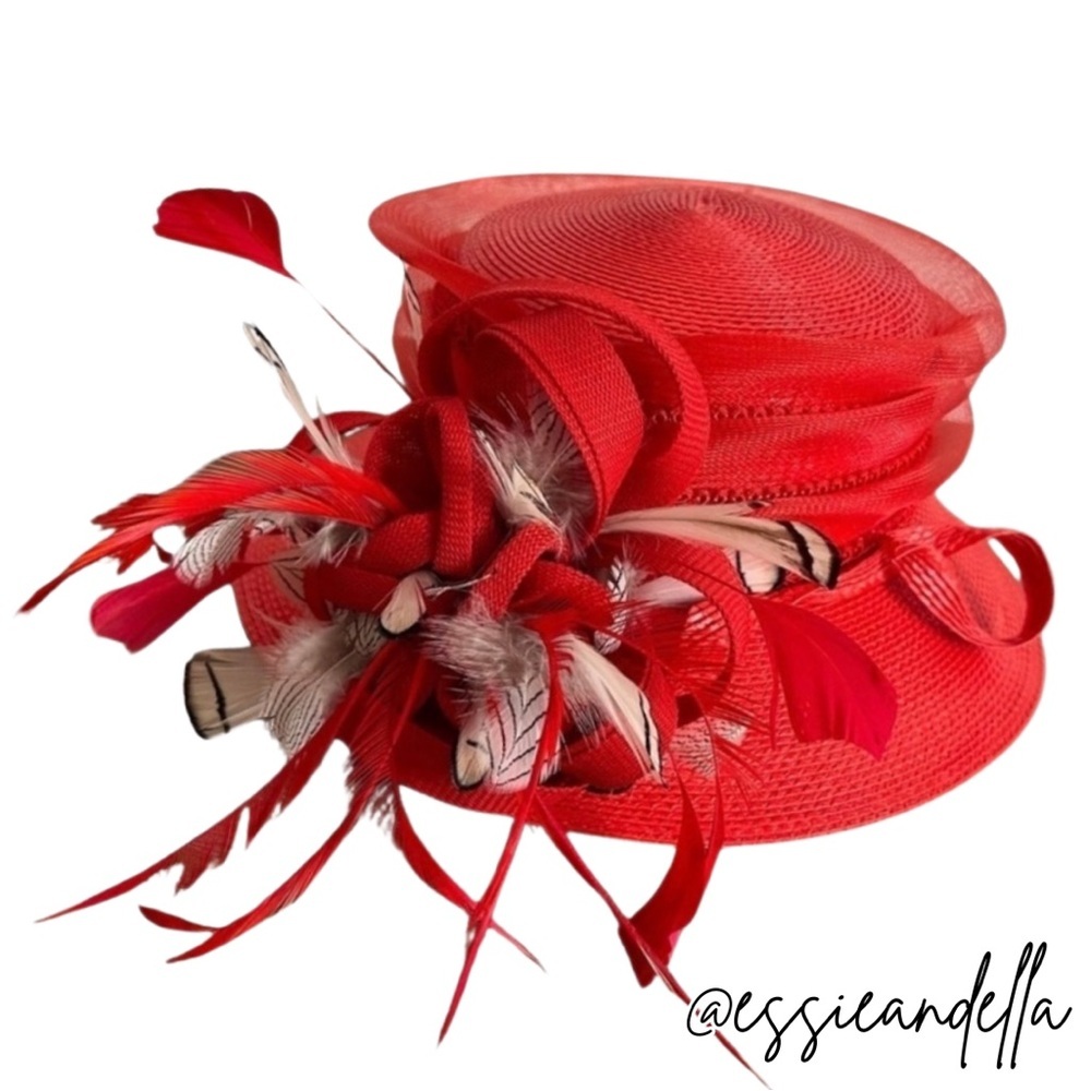 Reimagined Custom Adorned Red Lily Lee Hat